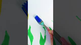 Fun Playtime Idea Easy Fork Drawing Hack 🎨🌟 [upl. by Vaasta336]