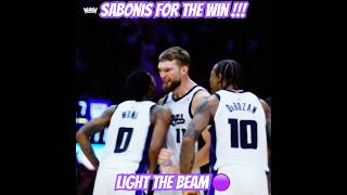 Sabonis game winning shot sacramento kings [upl. by Aelahc296]