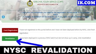 How to Revalidate NYSC  NYSC REVALIDATION  NYSC REVALIDATION WITH MOBILE PHONE 20232024 [upl. by Rehpotsirahc426]