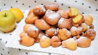 FRITTELLE DI MELE nellimpasto E YOGURT SENZA LIEVITAZIONE [upl. by Itraa]