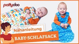 Schlafsack für Babys und Kleinkinder mit Reißverschluss nähen [upl. by Trstram206]