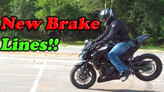 Z900 Steel Brake Line Review [upl. by Selden]