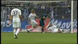 Primeros dos goles Raul en Alemania  Schalke 04 vs Bayern Munich 31 2010 [upl. by Yance]