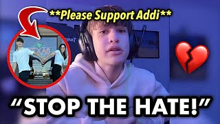 Nidal Wonder Defends His Girlfriend Addi from Hate on Live 💔😭 [upl. by Lodhia794]