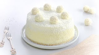 Raffaello Torte  ein Kokos Kuchen Rezept so lecker wie die Pralinen [upl. by Ataynik]