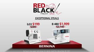 BERNINA  RED is the new BLACK FRIDAY SALE [upl. by Nivanod]