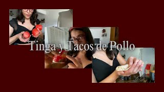 cooking tinga  tacos de pollo [upl. by Tcideneb]