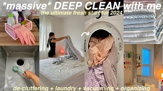 massive DEEP CLEAN  ORGANIZE with me🧼 reset for 2024  extreme motivation [upl. by Anel]