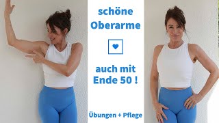 DEFINIERTE OBERARME MIT ENDE 50 MEINE ÜBUNGEN SAMT PFLEGE 💟 [upl. by Cassie]