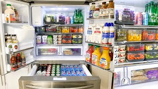 ULTIMATE REFRIGERATOR ORGANIZATION  Satisfying Clean and Fridge Restock Organizing on A Budget [upl. by Jessalin264]