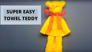 How to make teddy bear from towel easy [upl. by Dunseath]