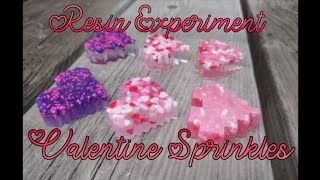 Resin Experiment With Sprinkles Claires Crafty Corner Valentines Collaboration [upl. by Micheil340]