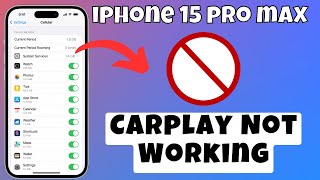 iPhone 15 Pro Max Carplay Not Working  Fix carplay not connecting to iphone [upl. by Cirtemed650]