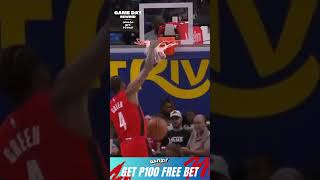 JALEN GREEN POSTER DUNK OVER CADE CUNNINGHAM nba nbahighligts basketball [upl. by Blakeley]