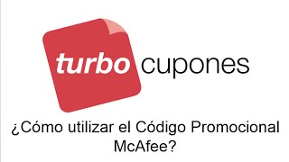 ¿Como redimir el el Código Promocional McAfee [upl. by Akerdnuhs]