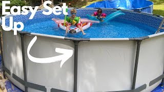 How to install an above ground pool How to set up a Bestway above ground pool [upl. by Ardna]