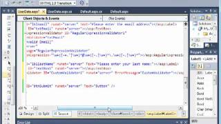 CustomValidator and ValidationSummary  ASPNET 4 and Visual Studio 2010  Lesson 18 [upl. by Zorine]