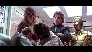 Worst Scene in Star Wars  Leia Kisses Luke  The Empire Strikes Back 1980  Full HD Scene [upl. by Chiquita]