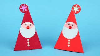 Babbo Natale di carta facilissimo  Lavoretti per Natale fai da te  DIY Papercraft [upl. by Ordnasela]