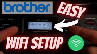 Connect Brother Printer to Wifi Setup Step By Step Menu Wireless Setup [upl. by Moreno307]