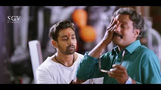 Fathers Emotional Moment with Son Dhruva Sarja at New Gym  Bharjari Kannada Movie [upl. by Vinay217]