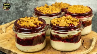 Weihnachtliches Dessert mit Spekulatius und Beeren  IN 20 MINUTEN FERTIG [upl. by Eldreda]