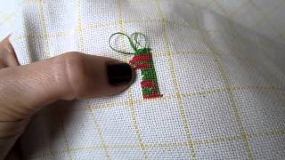 Petit point stitch Gobelin stitch Continental stitch Гобеленовый стежок Гобленов бод [upl. by Ihpen]