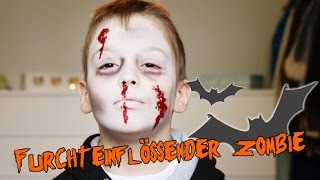 Furchteinflößender Zombie  Kinderschminken für Halloween  Radio TEDDY [upl. by Buke127]