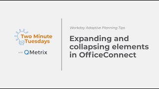 Expanding and collapsing elements in OfficeConnect – Workday Adaptive Planning [upl. by Fem]