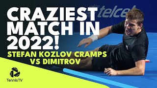 The CRAZIEST Tennis Match of 2022 So Far Cramping Stefan Kozlov Somehow Beats Dimitrov in Acapulco [upl. by Holbrook49]