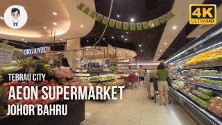 Walking In Aeon Supermarket  Tebrau City  Johor Bahru Malaysia  Walking Tour 2023 4K [upl. by Ninon955]