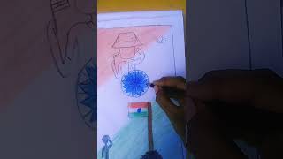 15 August flag colour drawing please subscribe me AsmitArtist love love [upl. by Dougald]