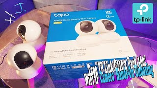 Tapo TP Link C210 2 Pack 360° WiFi IP Camera HandsOn Unboxing [upl. by Ydwor]