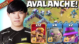 Klaus MASTERS the GOLEM AVALANCHE INSANELY STRONG Clash of Clans [upl. by Gish]