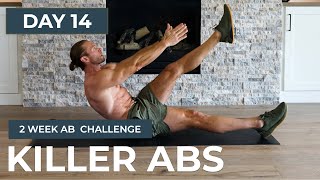 Day 14 18 Min KILLER ABS WORKOUT  Shredded 2 Week Ab Challenge [upl. by Reinaldos]