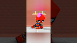 Monster School Zombie becomes SpidermanMinecraft animation minecraft shorts [upl. by Dewain]