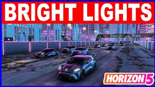 Forza Horizon 5 BRIGHT LIGHTS Forzathon Daily Challenges Visit The Neon Airstrip Location [upl. by Berlauda]