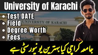 University of Karachi Admission Test  Semester Fees  Pre Medical Pre Engineering Department UBIT [upl. by Aniehs967]