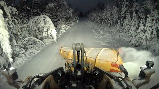 First snow plowing of the season [upl. by Ettenirt]