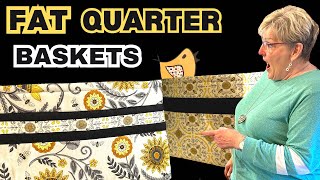 🌻🐝Fat Quarter Fabric Basket Made from 4 Fat Quarters🐝🌻 [upl. by Cappello]