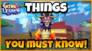 9 Things You MUST Know As A Beginner   King Legacy [upl. by Nnep]