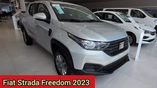 Fiat Strada Freedom cabine dupla 2023  Detalhes das novidades [upl. by Wertz]