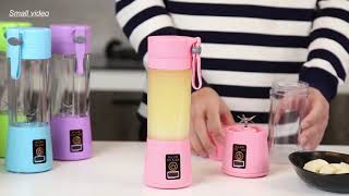 Portable Blender USB Portable Blender USB Personal Juicer Cup 6 Blades for Baby Travel 380ml [upl. by Adlesirg]