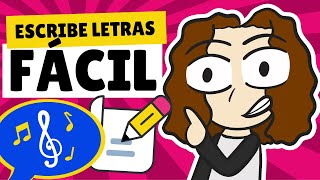 CÓMO CREAR LA LETRA de TU CANCIÓN en 3 PASOS ✍️ Método Infalible Súper Fácil y Rápido 🎤🎶 [upl. by Aneekat634]