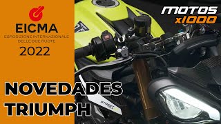 Novedades TRIUMPH Eicma 2022 Motosx1000 [upl. by Nemsaj]