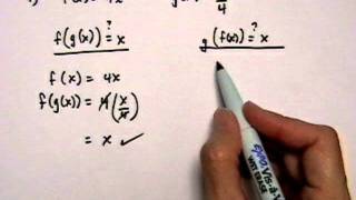 inverse functions 1  determine whether two functions are inverses  robichaudmov [upl. by Barhos482]