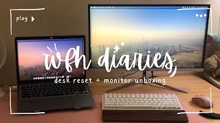 WFH Diaries Desk reset and Bezel Monitor Unboxing [upl. by Clerk]