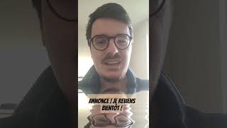 Annonce  Je reviens bientôt Youtube [upl. by Hannahc]