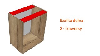 Szafka dolna dwa trawersy  parametryzacja [upl. by Elleuqar]