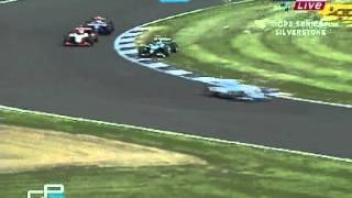 Lewis Hamilton vs Nelson Piquet Jr GP 2 Britain  Silverstone [upl. by Britni]